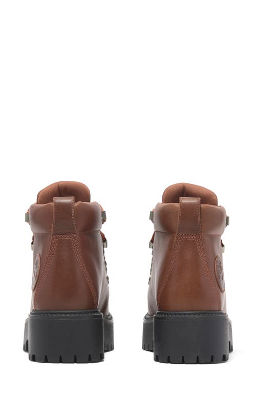 Timberland Stone Street Platform Boot In Rust Full Grain