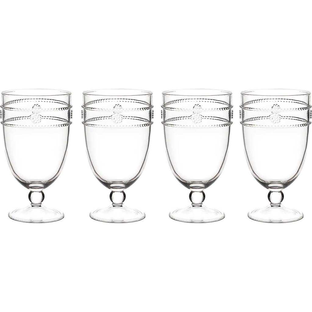 Juliska Isabella Acrylic Goblets, Set Of 4 In Clear