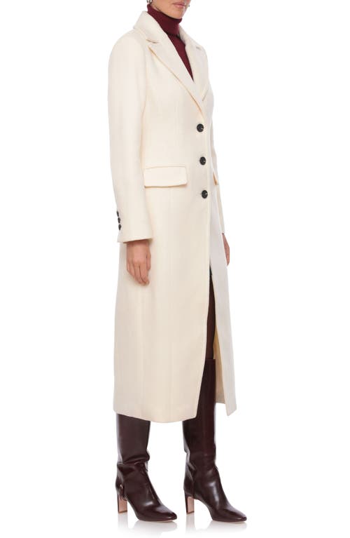 Shop Avec Les Filles Cutaway Tailored Maxi Coat In Creme