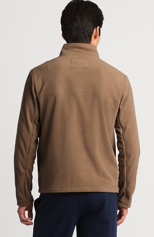 Shop Lands' End Anyweather Fleece Quarter Zip Pullover In Honey Beige