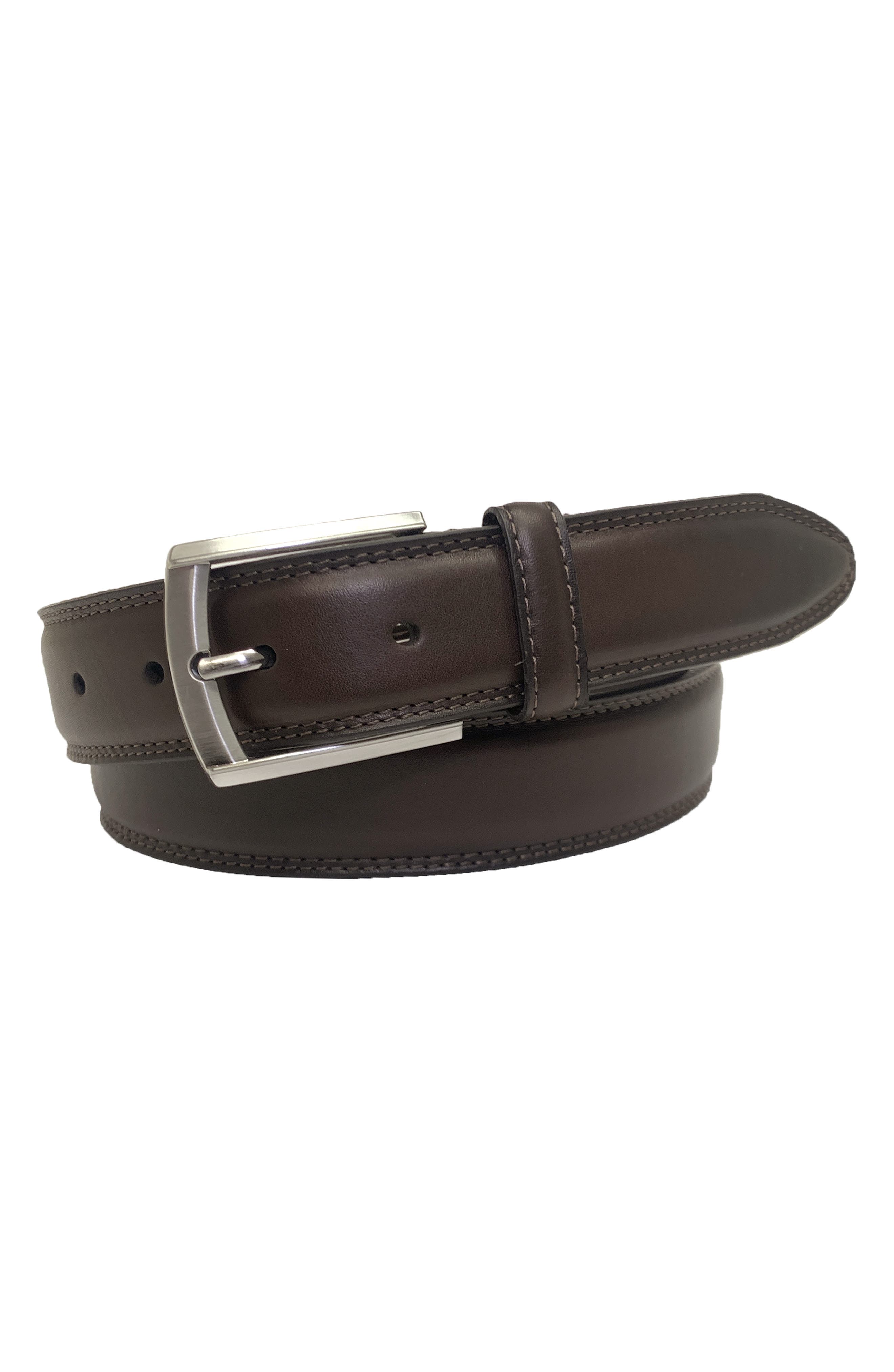 BOCONI Embossed Logo Leather Belt Nordstromrack