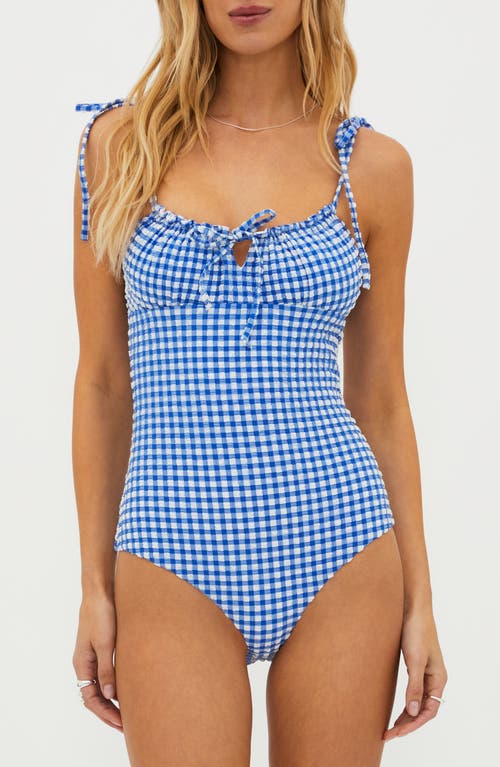 Beach Riot Betsy One-Piece Swimsuit Seaside Gingham at Nordstrom,