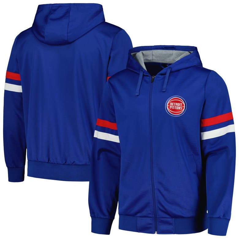 Shop G-iii Sports By Carl Banks Blue Detroit Pistons Contender Full-zip Hoodie Jacket