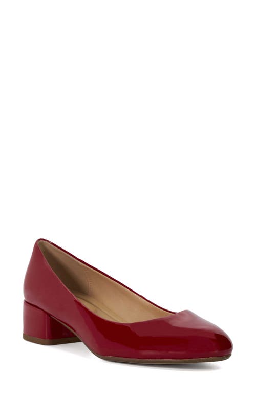 Dune London Bracket Almond Toe Pump in Red 