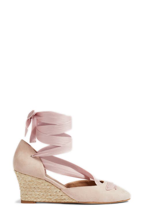 Lk Bennett Lana Espadrille Wedge In Pale Rose