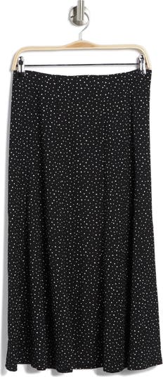 Adrianna Papell Dot Print Pull-On Knit Midi Skirt | Nordstromrack