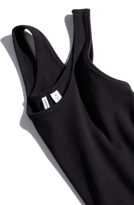 Shop Nordstrom Rib Scoop Neck Cotton Tank In Black