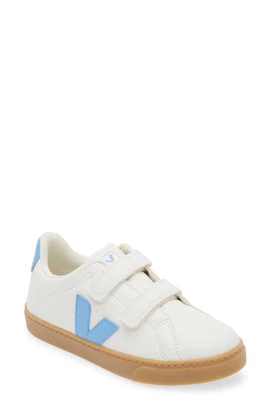 Shop Veja Kids' Esplar Sneaker In Extra White/ Aqua/ Natural