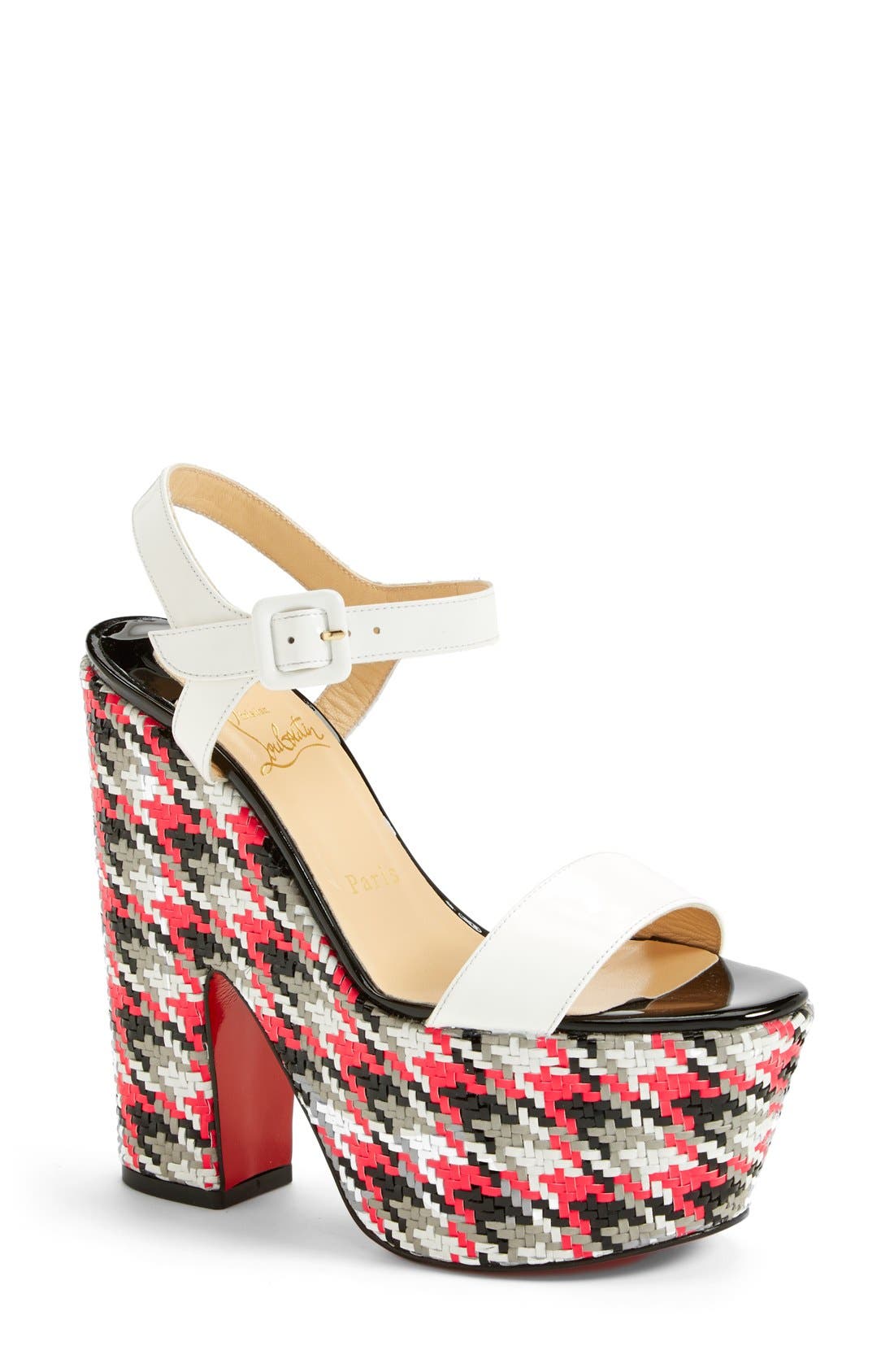 Christian Louboutin 'Bella' Plaid Platform Sandal Nordstrom