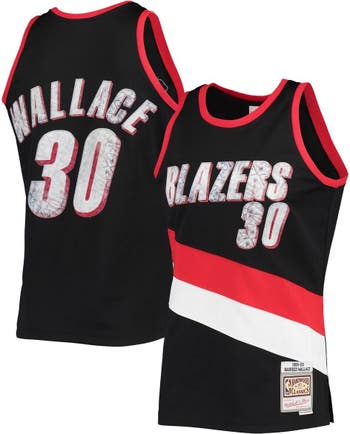 Men's Mitchell & Ness Rasheed Wallace Black Portland Trail Blazers 1996-97 Hardwood Classics NBA 75th Anniversary Diamond Swingman Jersey Size: Small