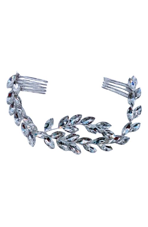 Brides & Hairpins Adara Crystal Halo Comb in Silver