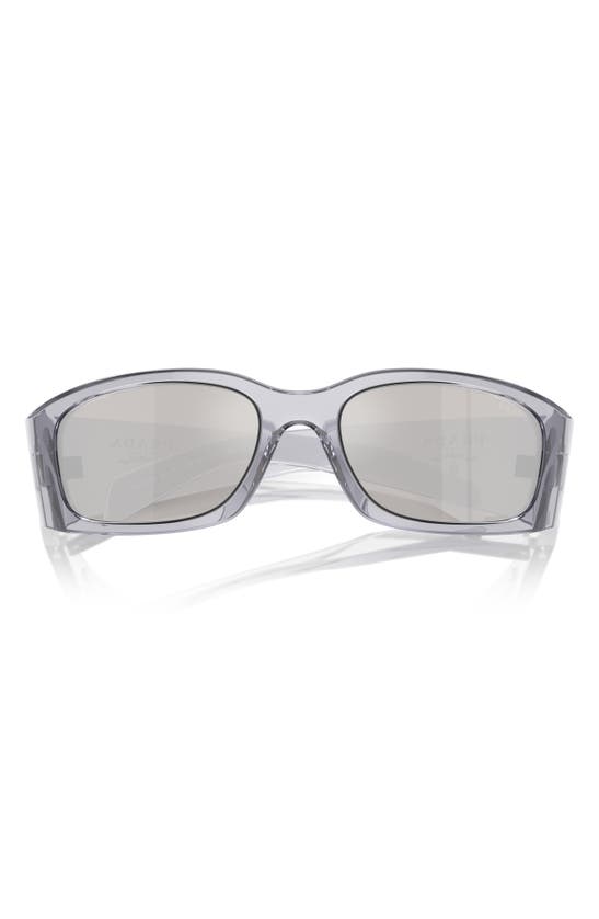 Shop Prada 60mm Butterfly Sunglasses In Transparent Grey