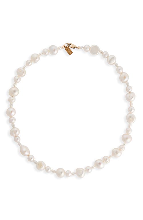 Bowie Freshwater Pearl Necklace in Gold