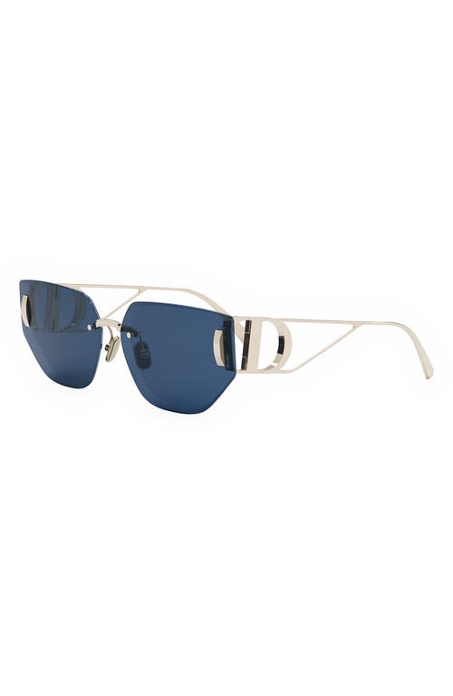 Shop Dior 30montaigne B3u 65mm Gradient Oversize Butterfly Sunglasses In Shiny Gold Dh/blue