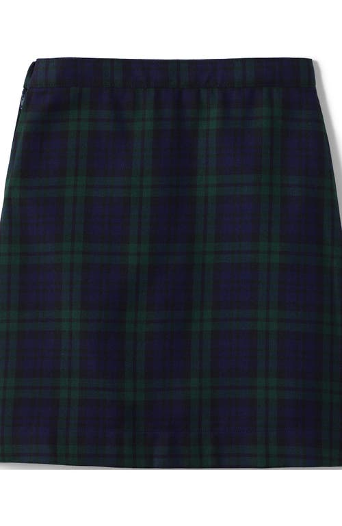 LANDS' END LANDS' END SCHOOL UNIFORM GIRLS PLAID A-LINE SKIRT BELOW THE KNEE