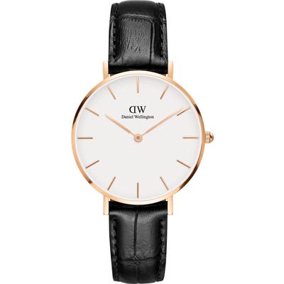 Daniel Wellington Classic Petite Leather Strap Watch, 32Mm