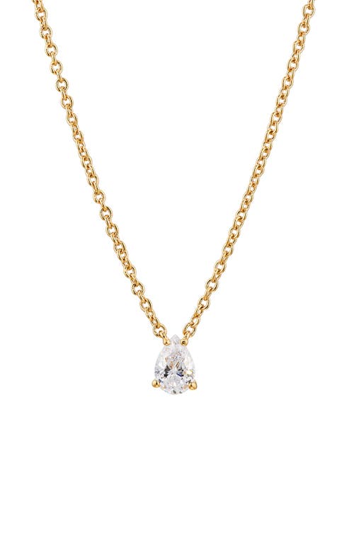 Nadri Modern Luv Small Pear Cubic Zirconia Pendant Necklace in Gold at Nordstrom