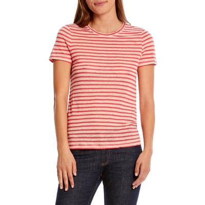 Michael Stars Colleen Stripe Linen Tee, Pink
