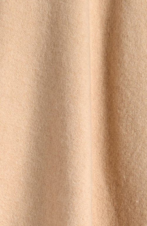 La Fiorentina Fringed Ruana In Beige
