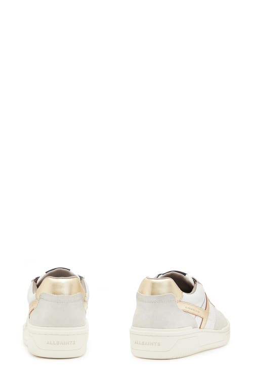 Shop Allsaints Vix Low Top Sneaker In White/gold