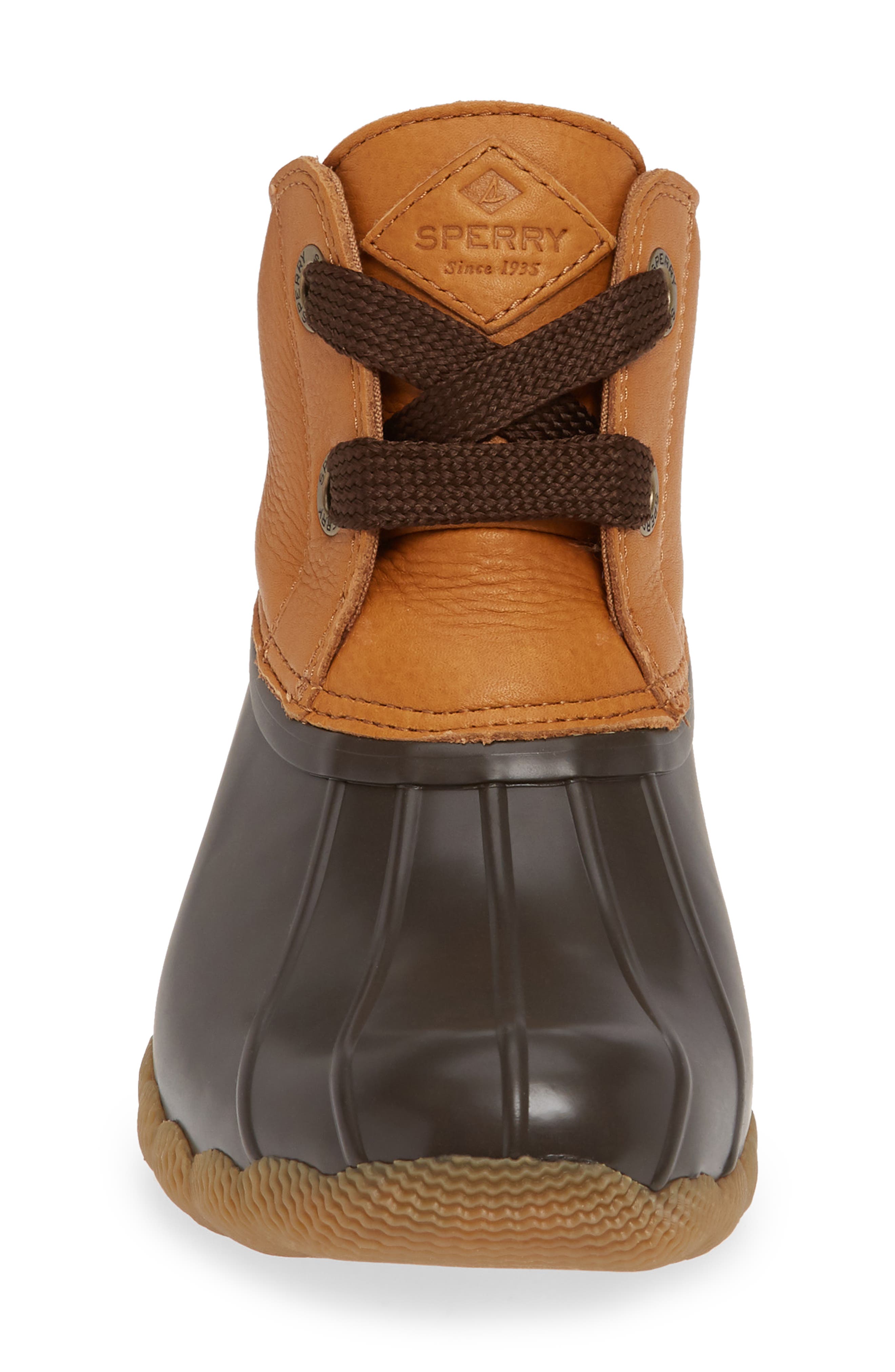 orange sperry duck boots