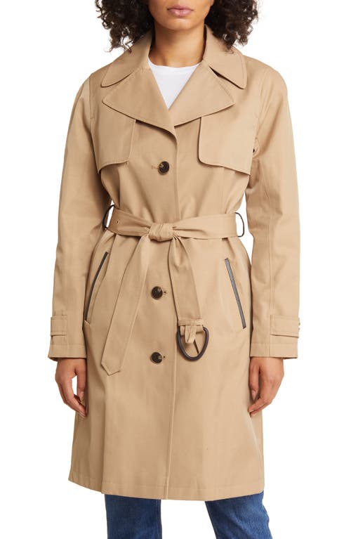 Belted Trench Coat in Camel