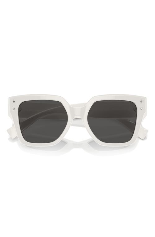 Shop Dolce & Gabbana Dolce&gabbana 52mm Square Sunglasses In White