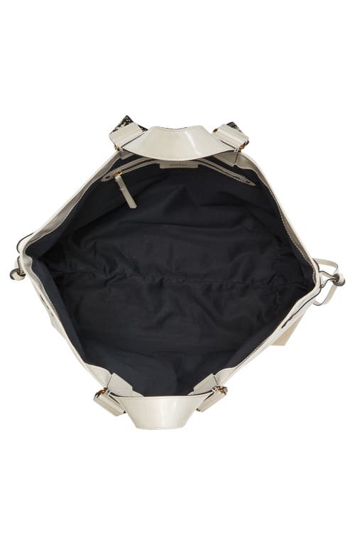 Isabel Marant Wardy Xo Capsule Leather Shopper Tote In Ecru