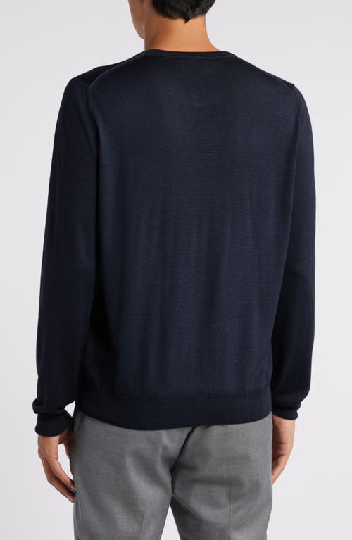 Shop Canali Wool & Silk Crewneck Sweater In Blue