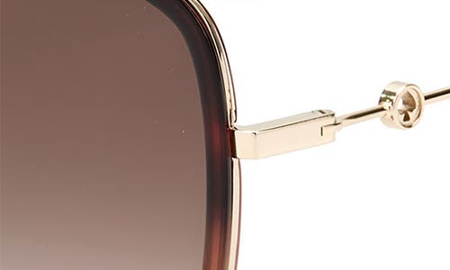 Shop Kate Spade New York Paola 59mm Gradient Square Sunglasses In Dark Havana/brown Gradient