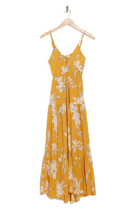 Angie Tie Back Maxi Dress In Pattern