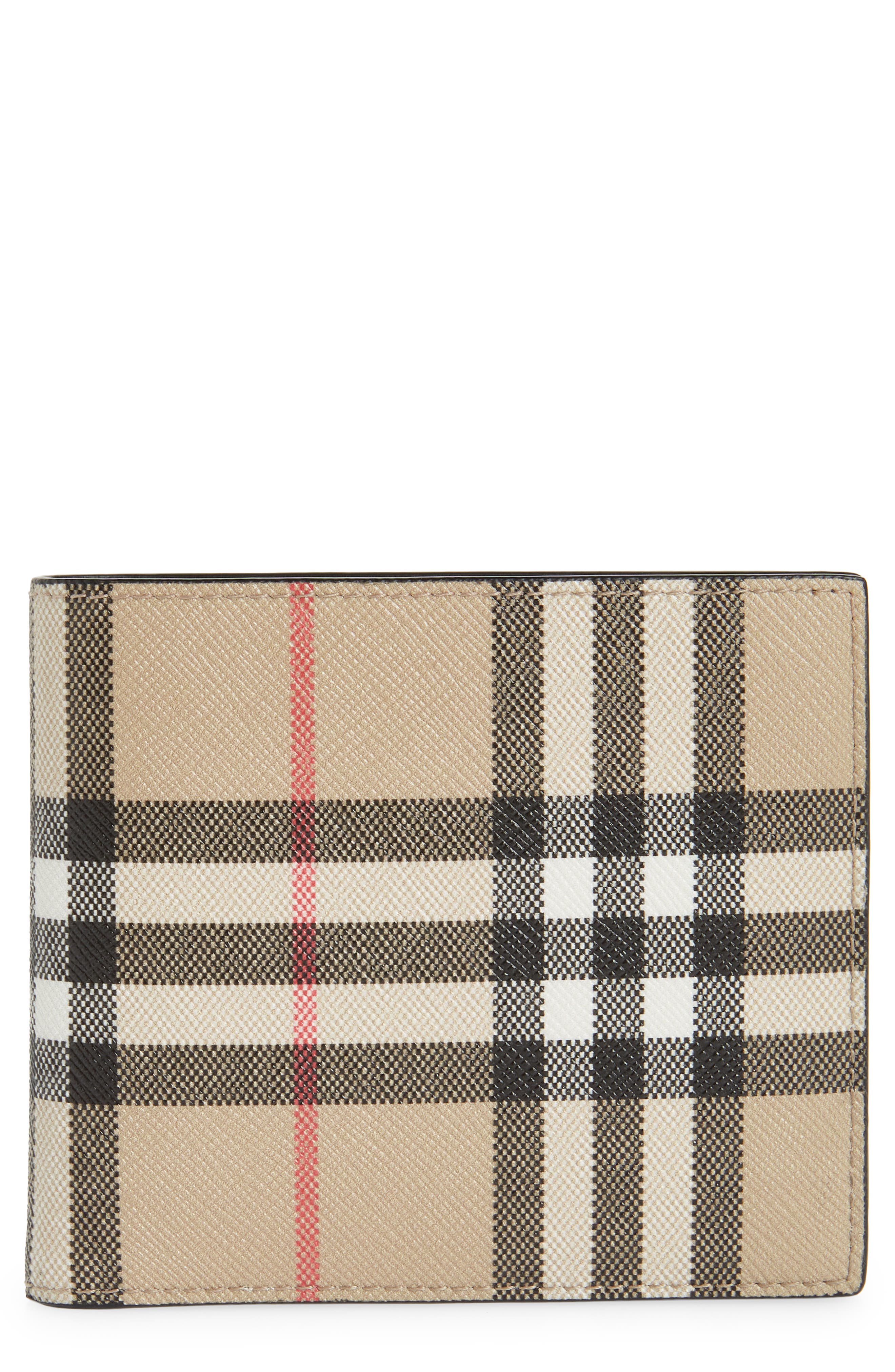 Burberry Vintage Check E-Canvas Bifold Wallet in Archive Beige at Nordstrom
