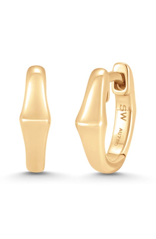 Sara Weinstock Lucia Huggie Hoop Earrings in White Gold
