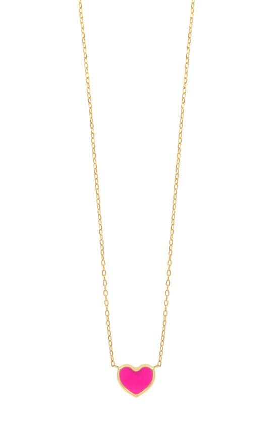 Bony Levy Kids' 14k Gold Enamel Heart Pendant Necklace In 14k Yellow ...