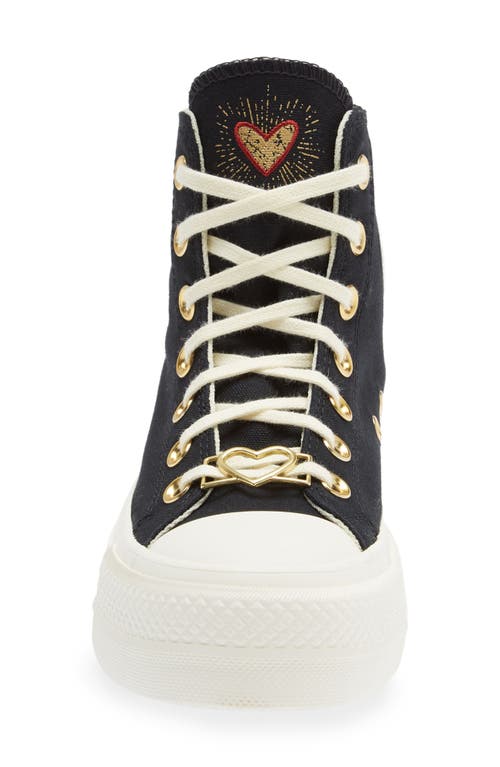 Shop Converse Chuck Taylor® All Star® Lift High Top Sneaker In Black/egret/brick