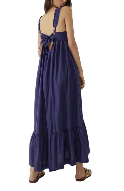 Free People Isabella Ruffle Maxi Dress In Blue Depth