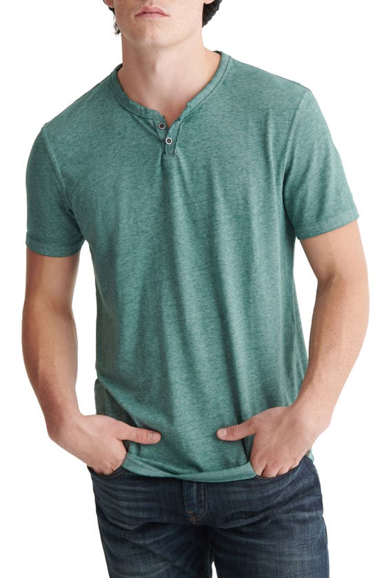 LUCKY BRAND BUTTON NOTCH NECK T-SHIRT