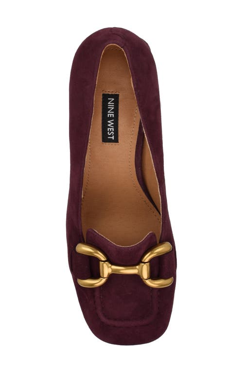 Nine West Veepe Bit Loafer Pump In Dark Red