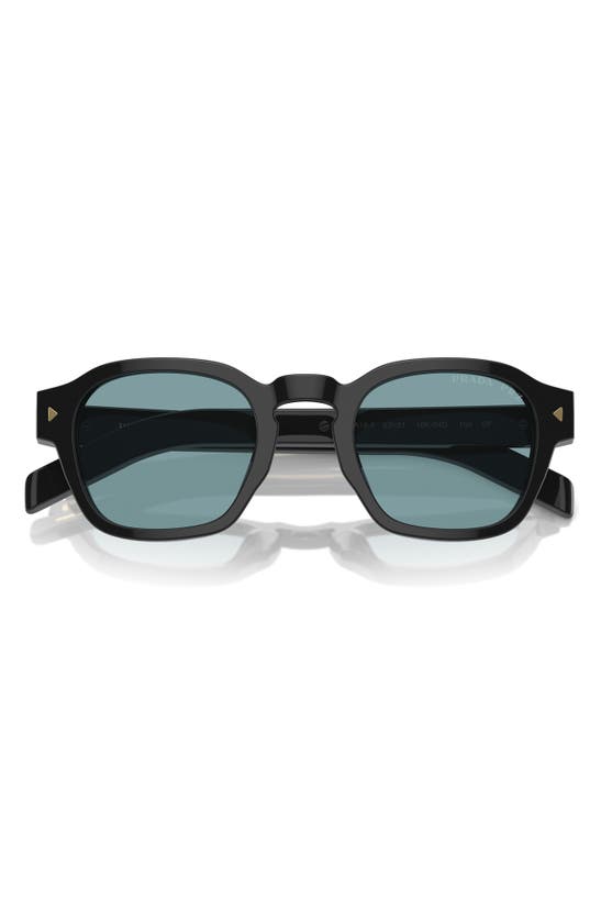 Shop Prada 53mm Polarized Phantos Sunglasses In Black