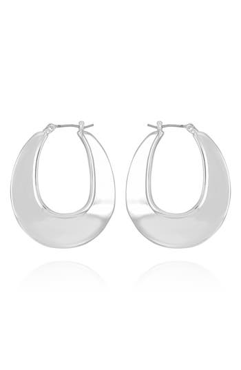 Vince Camuto Scoop Hoop Earrings In Silver Tone