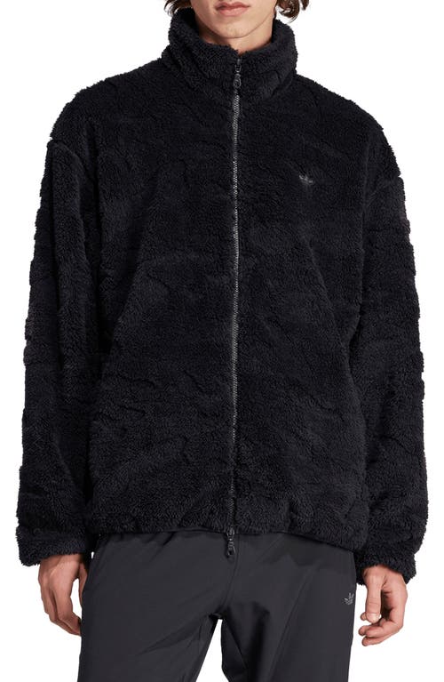 adidas Originals Adventure Fleece Zip Jacket in Black at Nordstrom, Size Small