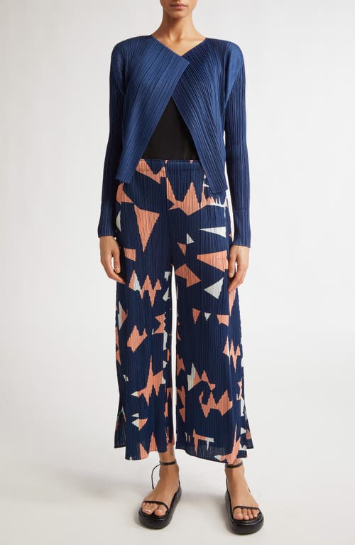 Shop Issey Miyake Pleats Please  Lucid Print Pleated Pants In Pink Salt