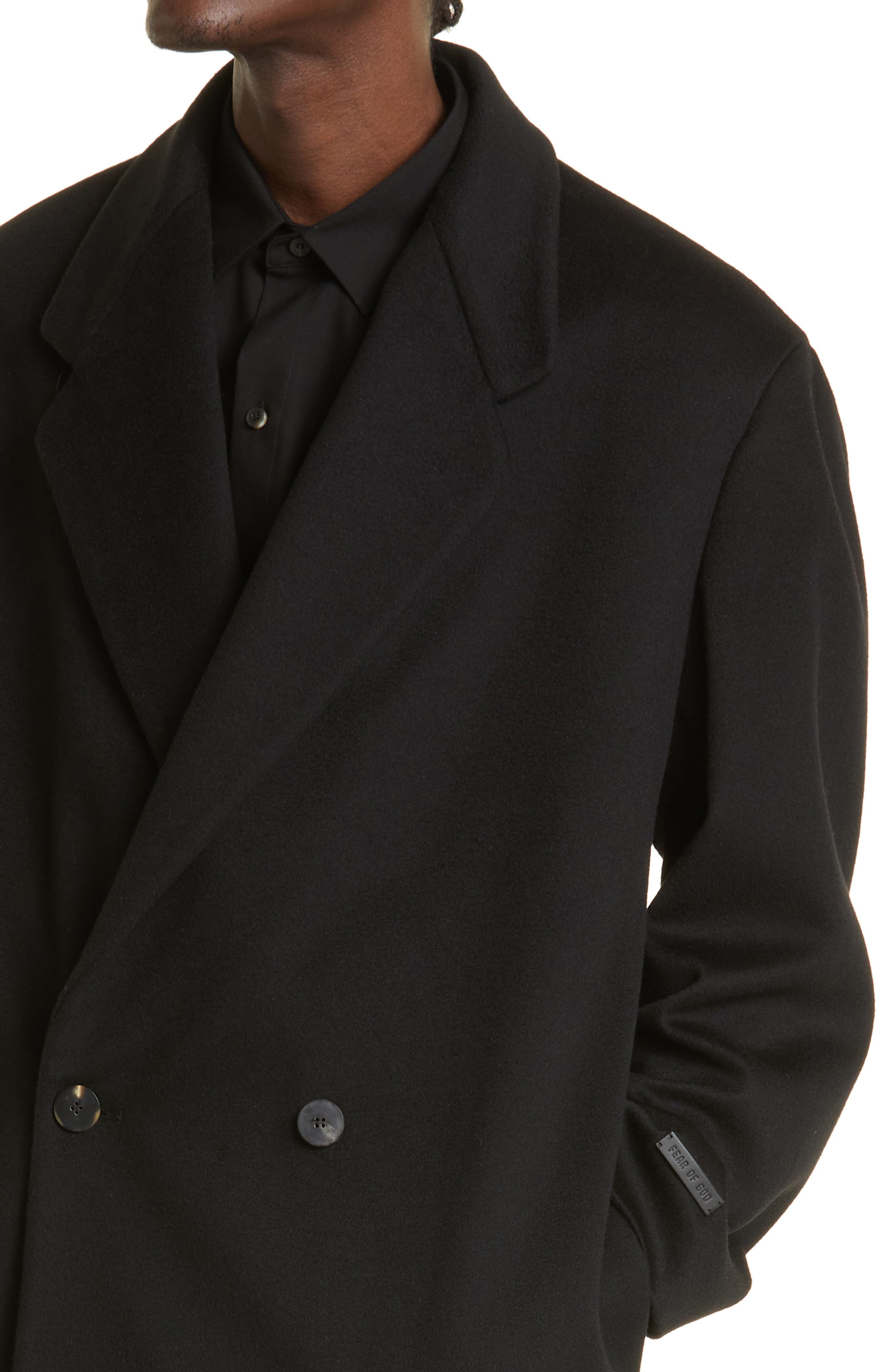 Fear of God Eternal Virgin Wool Overcoat in Black | Smart Closet