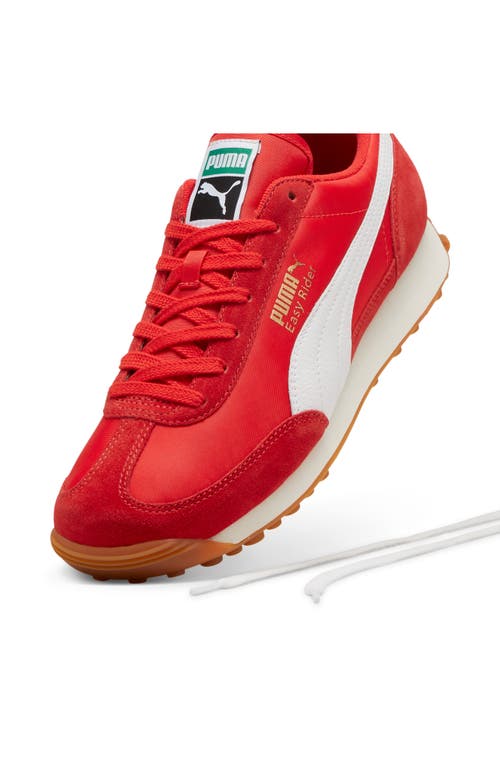 Shop Puma Easy Rider Sneaker In  Red- White