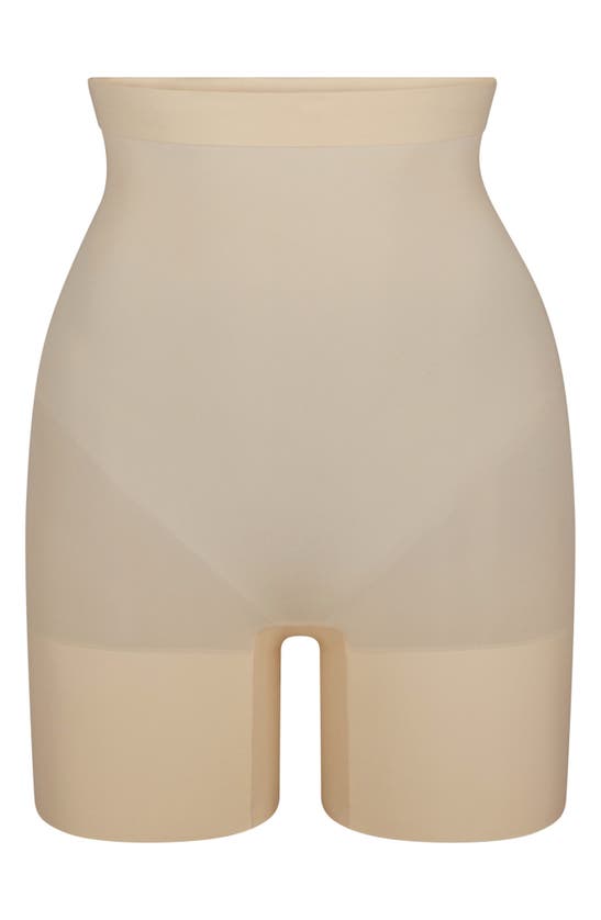 Shop Skims Everyday Sculpt Mid Thigh Shorts In Sand