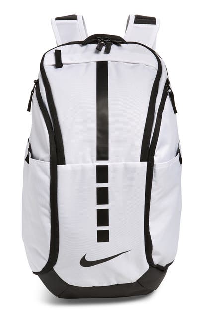 Nike Hoops Elite Pro Backpack In White/ Black