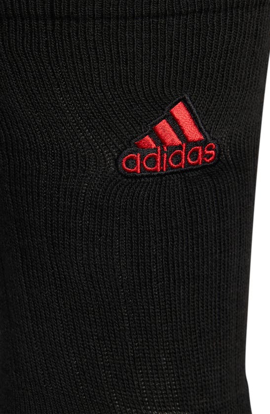 Shop Adidas Originals Climacool 3-pack Crew Length Socks In Black/ White/ Scarlet