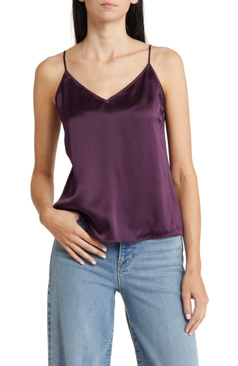Journelle Women's Celine Open Back Cami Tank Top in Purple, Size Large
