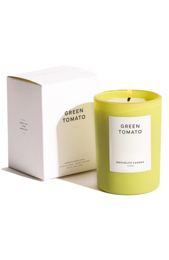 Shop Brooklyn Candle Studio Green Tomato Candle In Bright Green