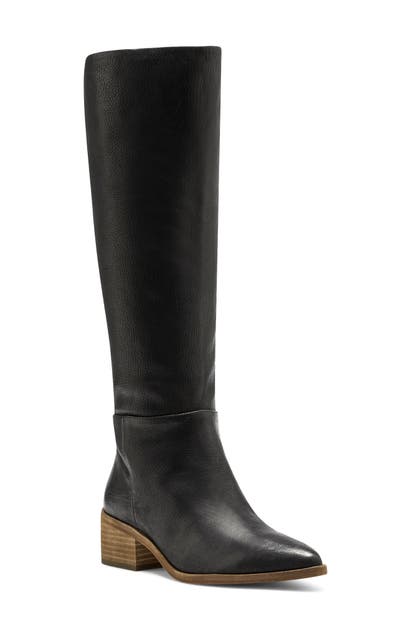 Vince Camuto Beaanna Knee High Boot In Black Leather